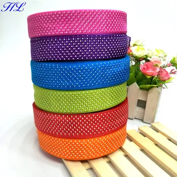 

HL30 yards 1" mix color printed dots organza ribbon DIY weaving sewing accessories packing belt wedding festival decoration A855