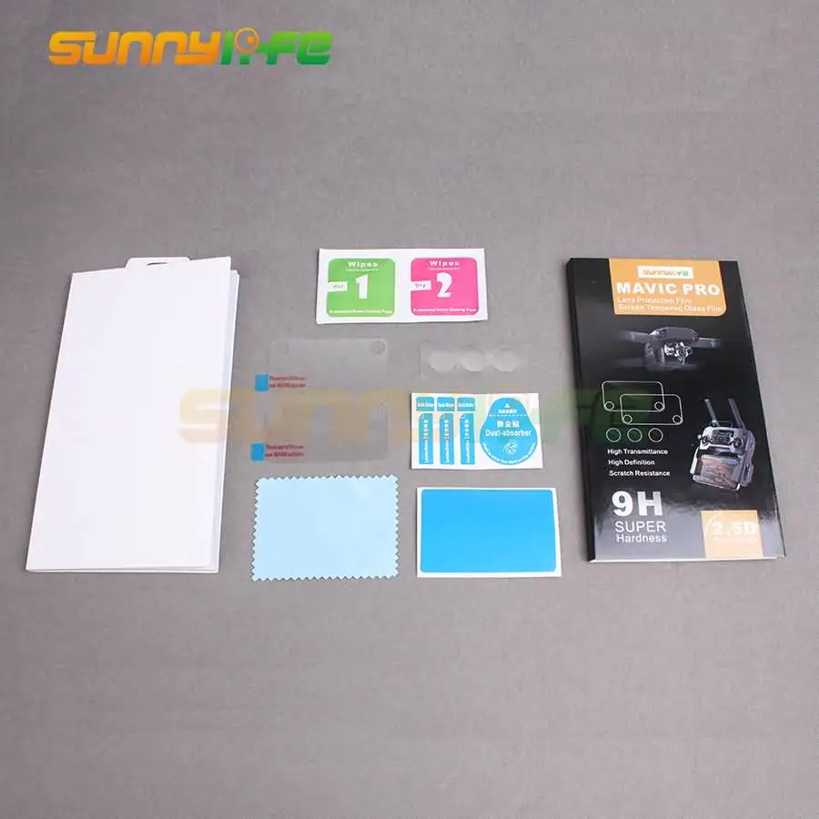 

Sunnylife 5pcs/set HD Camera Lens Protective Film + Remote Controller Screen Organic Glass Film for DJI MAVIC PRO