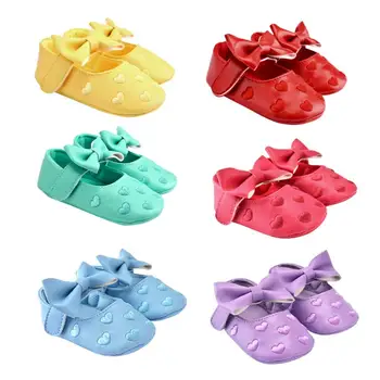 

Baby Toddler Kids Girls Bowknot Prewalker Anti-slip Soft Sole Shoe