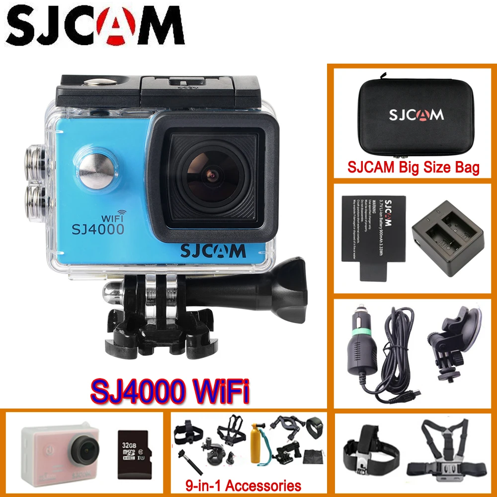Оригинальный SJCAM SJ4000 WiFi экшн шлем Спортивная камера для дайвинга 30 м