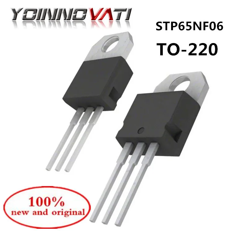 10 Pcs Stp65nf06 P65nf06 To-220 Mos Transistor 65a 60v 100% New And ...