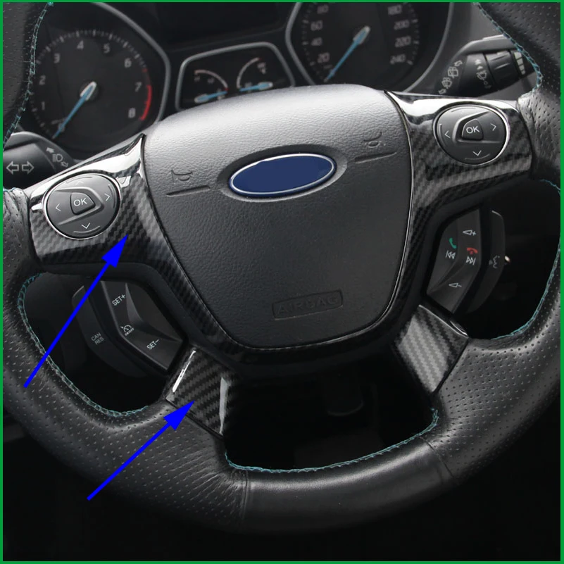 Us 16 34 14 Off For Ford Escape Kuga 2013 2014 2015 For Focus Mk3 2012 2013 Interior Steering Wheel Protection Cover Trim Sticker Accessories In