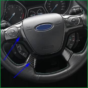 

For Ford Escape Kuga 2013 2014 2015 For Focus MK3 2012 2013 Interior Steering Wheel Protection Cover Trim Sticker Accessories