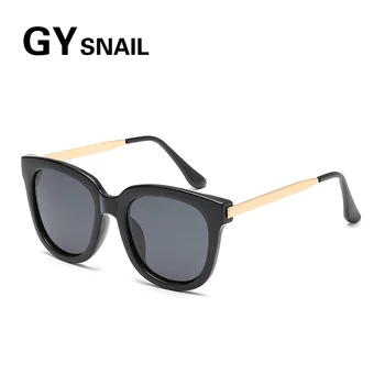 

GYsnail Fashion Sunglasses Men Women Sunglasses Men Driving Mirrors Coating Points Black Frame Eyewear Male Sun Glasses UV400