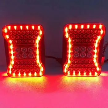

Pair Red LED Tail Lights for Jeep Wrangler 2007 - 2016 Smoke Taillights For Jeep Wrangler JK JKU Sports, Sahara, Freedom Rubicon
