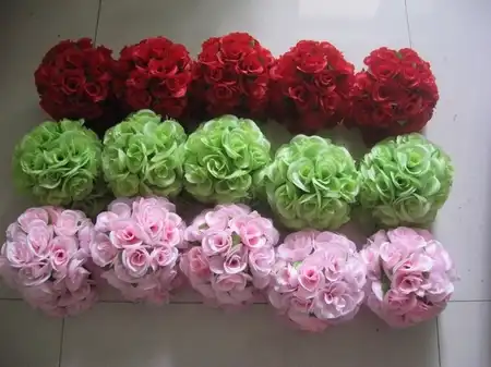 20 шт./лот 22 цвета см/8 дюймов свадебные украшения Шелковый целующийся помандер