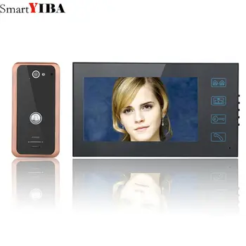 

SmartYIBA Touch Button 7" Video Door Phone Intercom Doorbell Aluminum Alloy Night Vision Security CCTV Camera HD 1000TVL