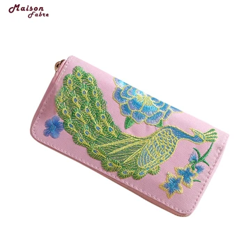

Women Fashion Single Pull Embroidery Ethnic Style Wallet Women Card Bag Coin Bag HOT Dropshipping
