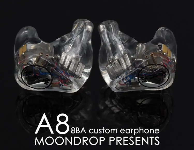 Moondrop A8 8BA 16 драйверы сбалансированные арматура на заказ наушники-вкладыши HIFI высокого класса музыкальный монитор DJ Studio Наушники