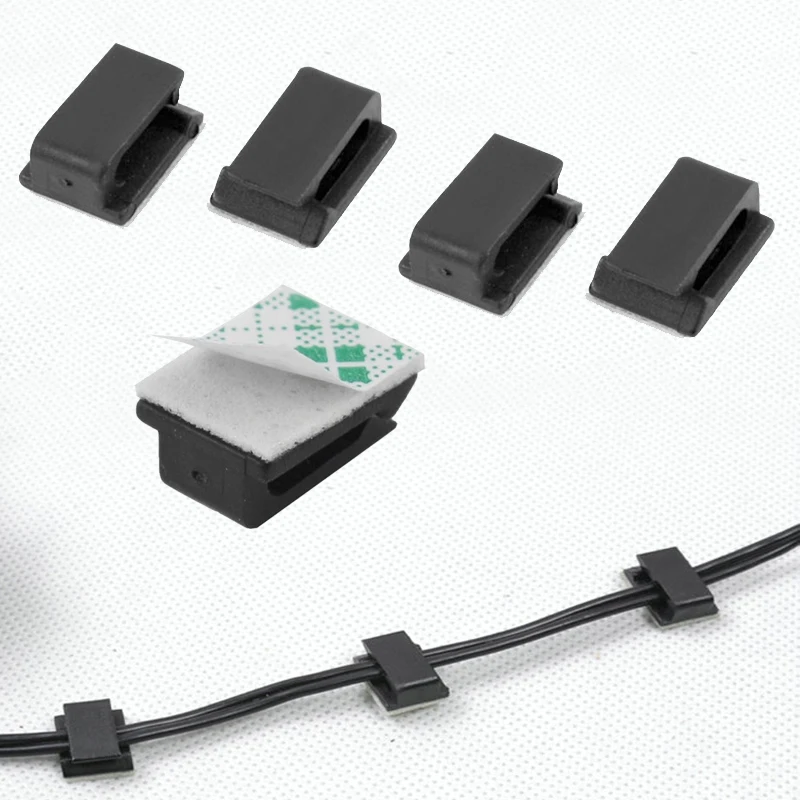 10pcs/lot Mini Cable Clip Wire Holder Organizer Cord Cable Fixed Seat