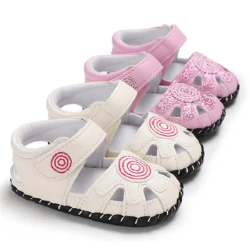 

Baby Kids Shoes PU Leather Hollow Out Rubber Sole Funny Baby Squeaky Shoes Summer Baby Sandals