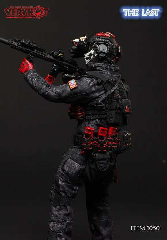 

VERYHOT VH 1050 1/6 THE LAST Tactical Suit Seal CQB Black Python ZERT for 12inch Hottoys Phicen Action Figure DIY