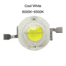 100 шт./лот 1 Вт холодный белый 6000 К ~ 6500 К 110lm ~ 120lm 3.2 В ~ 3.4 В с 4 шт. золото Нитки и Медь дно База Best Материал на охлаждения
