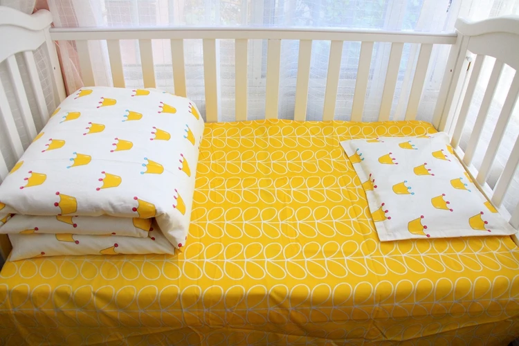 100% Cotton Baby Bedding Set Quilt Cover Bed Sheet Pillow Case No Inner Cartoon Style 6 Designs In Stock Free Shipping 3pcs/set