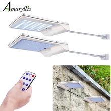 56 светодиодный 1000 люмен Солнечный свет открытый радар Датчик алюминиевый сплав лампа беспроводной водонепроницаемый безопасности освещение для сада стены