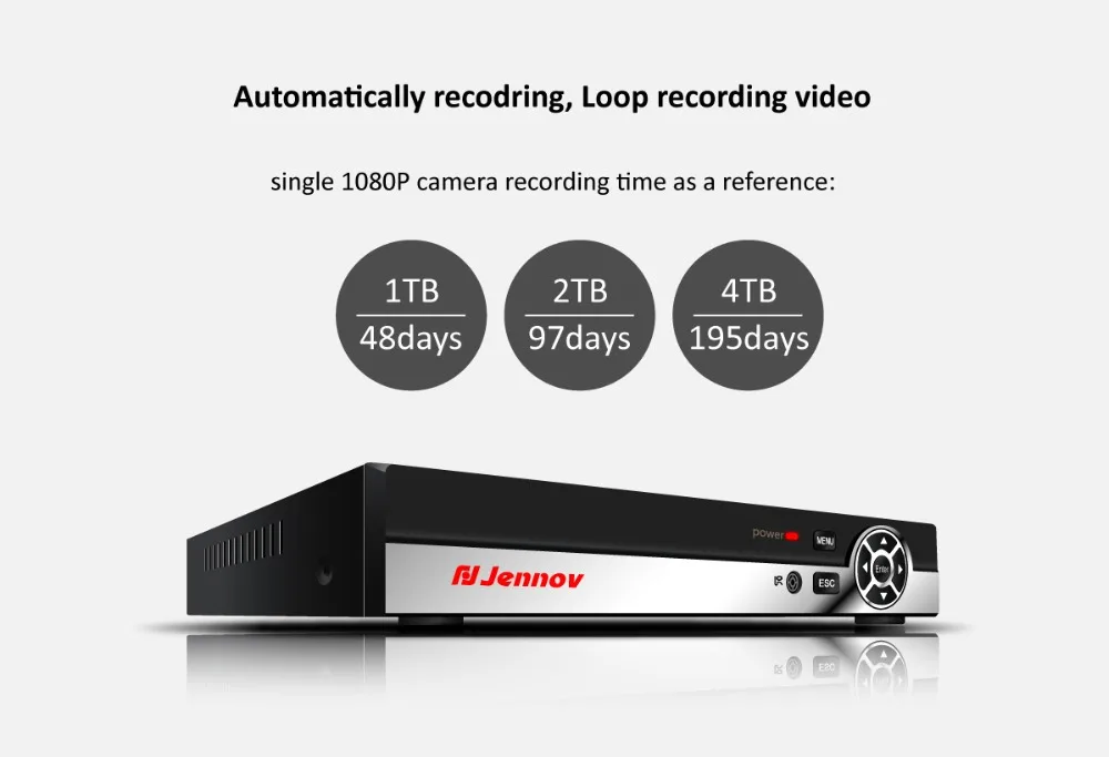 Jennov 2MP H.265 комплект видеонаблюдения камера безопасности Система IP Cam POE Комплект домашнего видеонаблюдения Аудио запись ИК система P2P NVR наружная