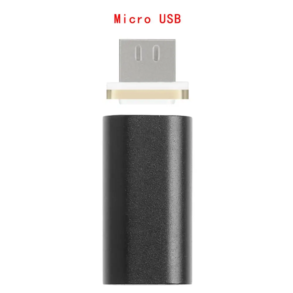 1 шт. Магнитный Micro USB Женский адаптер конвертер для samsung Galaxy/htc/Moto/Xiaomi/huawei/ASUS - Цвет: Черный
