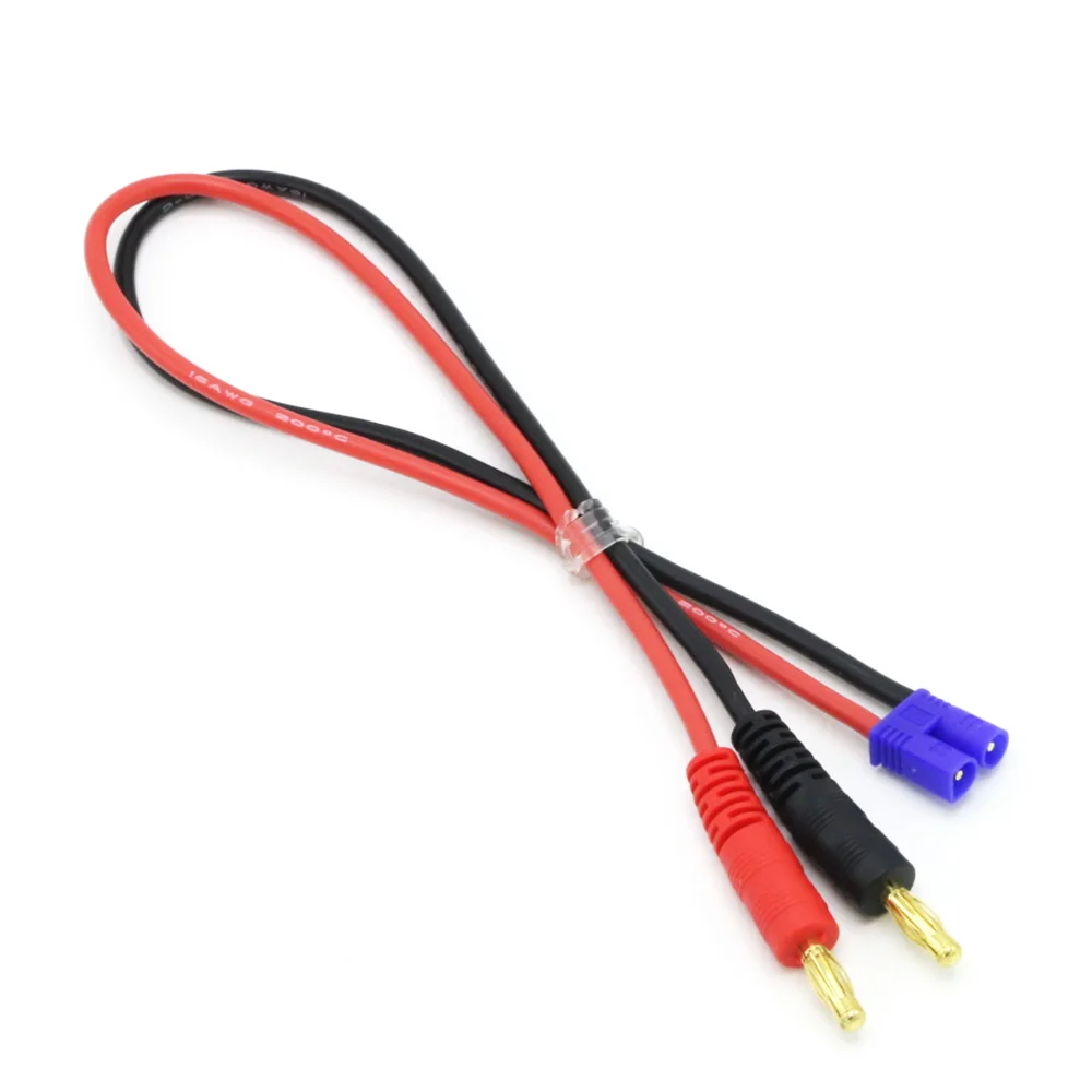 Imax B6 зарядный кабель 4,0 мм разъем типа "банан" для Amass MPX AS150 XT90 TRX XT60 EC5 с 12AWG силиконовый кабель 30 см для Rc Lipo батареи - Color: 4.0 to EC2