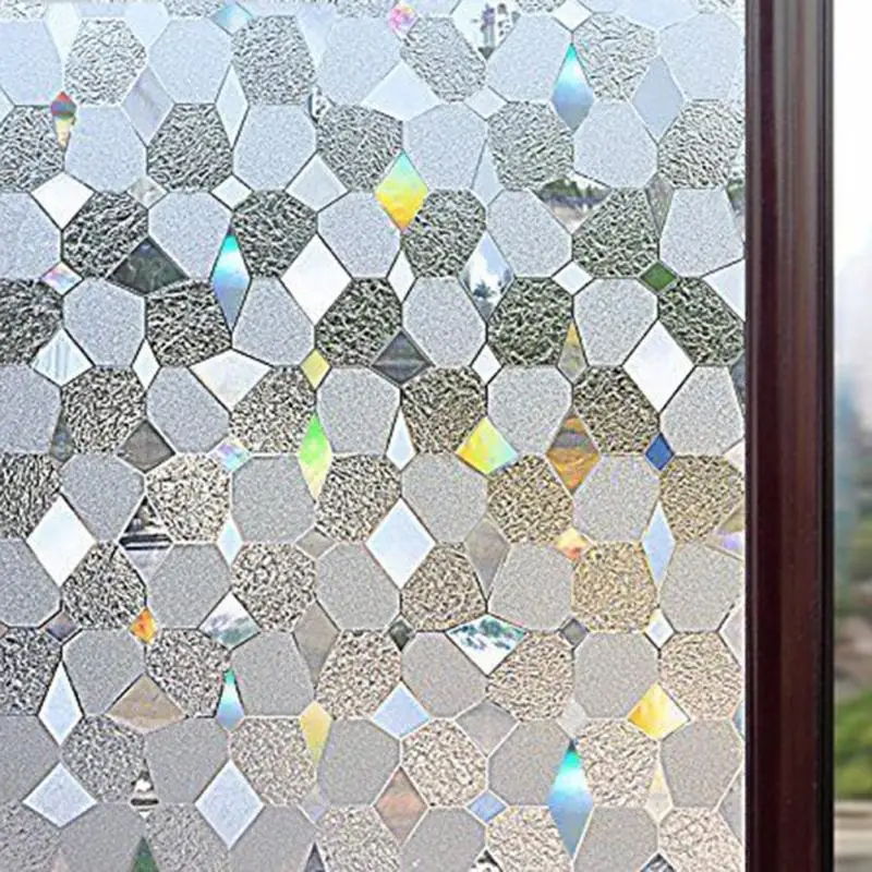 Window Film Frosted 90x200cm 3D Self Adhesive Glass Stickers Window ...