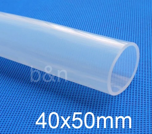 

40mm ID 50mm OD 40x50 Transparent Food Grade Medical Use FDA Silicone Rubber Flexible Tube / Hose silicon tubing