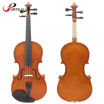 

Natural Acoustic EQ Violin Fiddle 4/4 Full Size Violin Solid Wood Spruce Face Board with 6.35mm Wire Bow Rest Rosin String Case