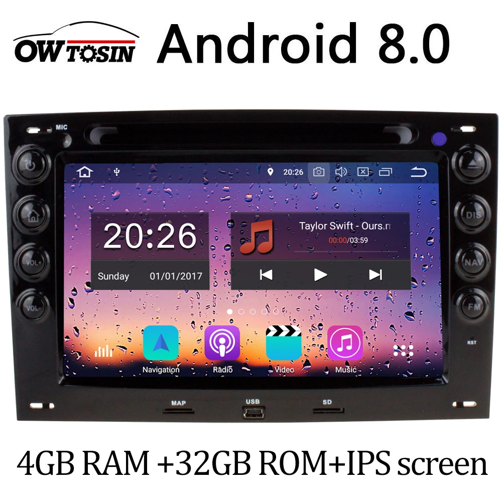 

IPS 4GB RAM Android 8.0 Car DVD Player FOR Renault Megane 2 ii 2006-2010 Car GPS Navigation Radio Stereo Central Multimedia