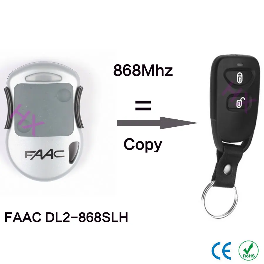

copy FAAC DL2-868SLH rolling code remote control