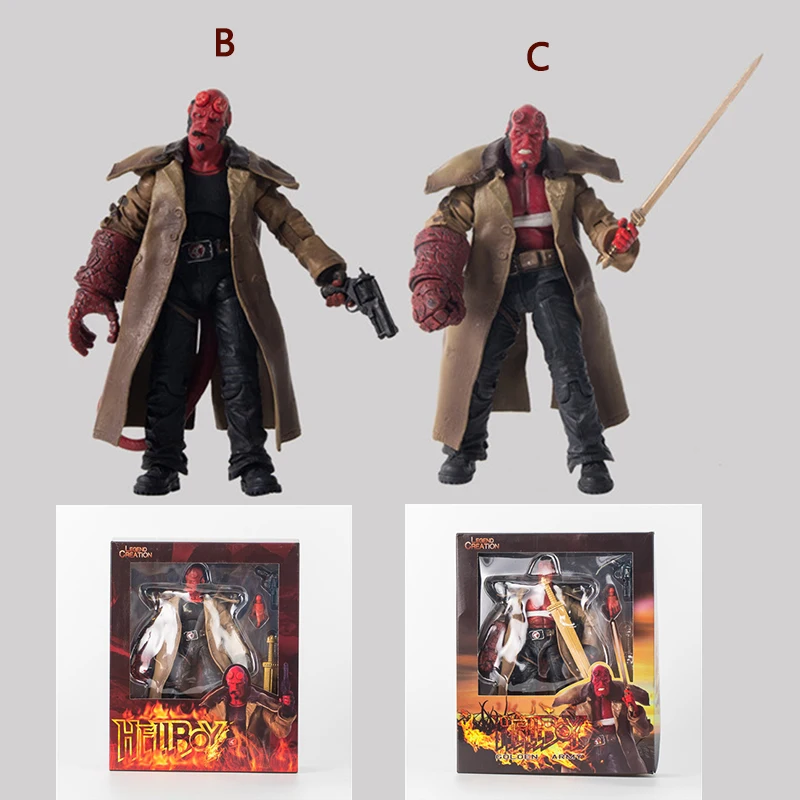 Anime 18CM 2 generations Hellboy 6 inches Section B C Movable Action Figure Movie Toys Model Doll Gift | Игрушки и хобби