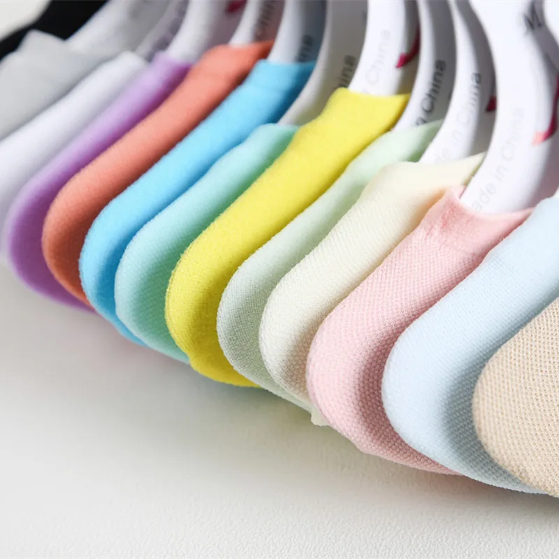 

Magic Women Candy Solid Ultrathin Invisible Socks Silicone Slip-resistant Summer Lady Antiskid Cute Girl Cut Socks Japanese