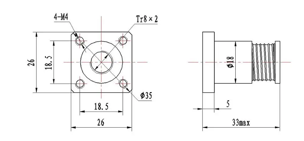 Анти Зазор Гайка для TR8X2 TR8X4 TR8X8 ШВП 8 мм pom беззазорной гайка ЧПУ 3D части