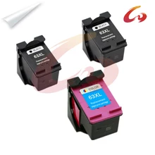 2 pcs bk 1 pcs color inkjet cartucho de tinta para impressora hp 63xl hp63 hp deskjet 3630 officejet 3632 4652 4655 envy 4522 impressora para hp 63 xl