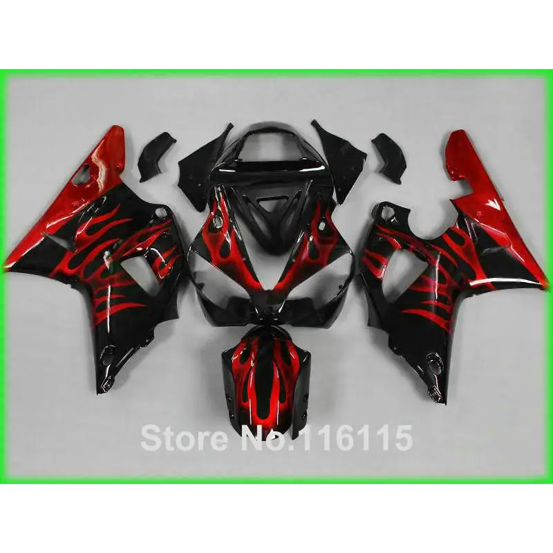 Новый комплект обтекателей MOTOMARTS для YAMAHA YZF R1 2000 2001 из черного пластика Красного