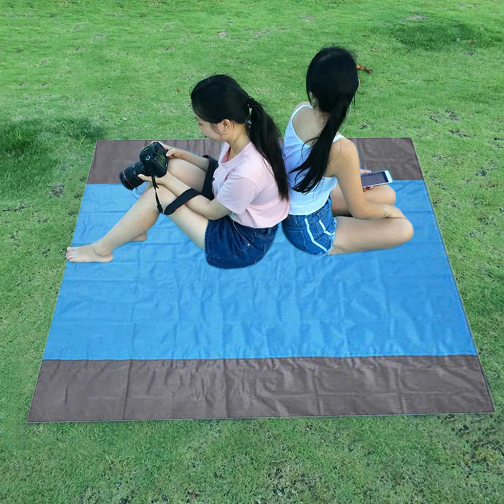 2019 Outdoor camping mat portable beach waterproof folding pocket beach mat self inflating camping mattress sleeping 40J3 (4)