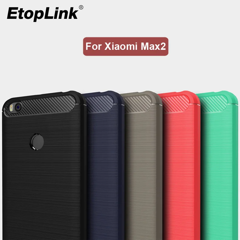 

Cell Phone Case For Xiaomi Mi Max 2 Cover Mi Max2 Case Luxury Carbon Fiber Silicone Armor Cover Case For Xiaomi Mi Max 2 6.44"