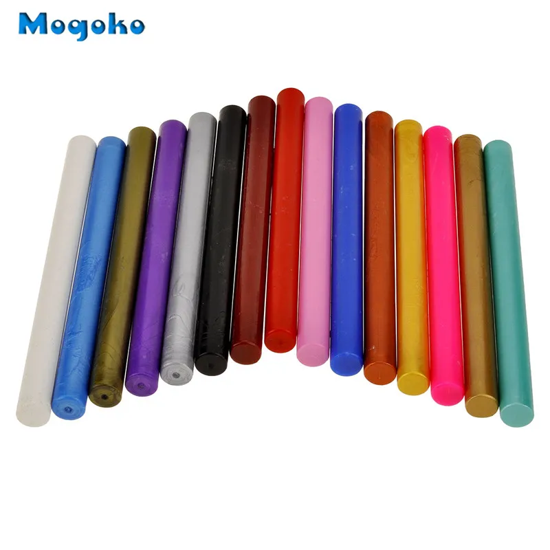 

Mogoko 2pcs No Cord Wicks Cylindrical Fire Manuscript Sealing Wax for Postage Letter Vintage Column Wax Seal Stamp Stick