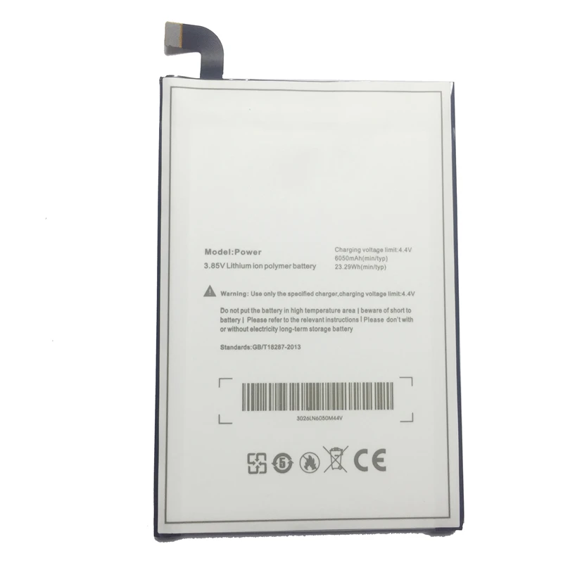 

KiKiss Real Object Tested 6050mAh Endurable Cell Phone Battery For Ulefone Power Lithium Polymer Batteries