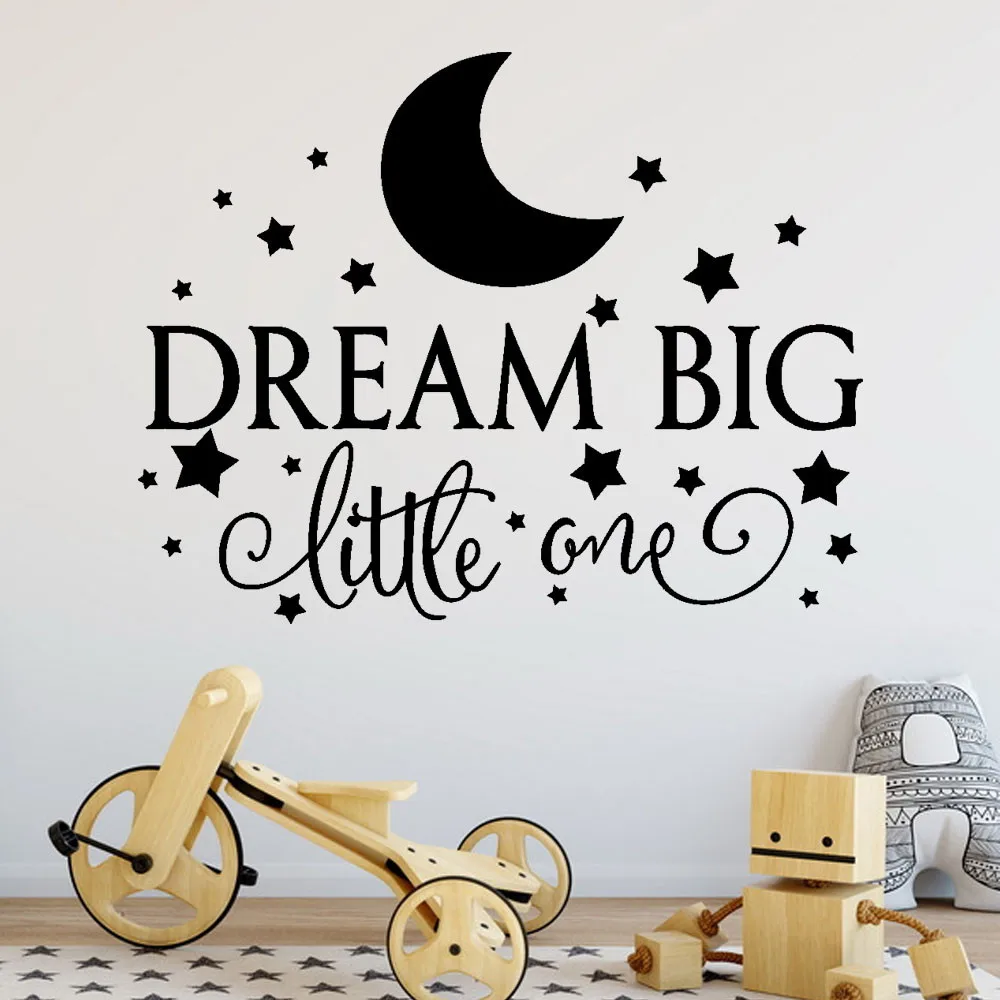 

2019 Dream Big Removable Art Vinyl Mural Home Room Bedroom Decor Wall Stickers For Kids Rooms Room Decoration Adesivo De Parede