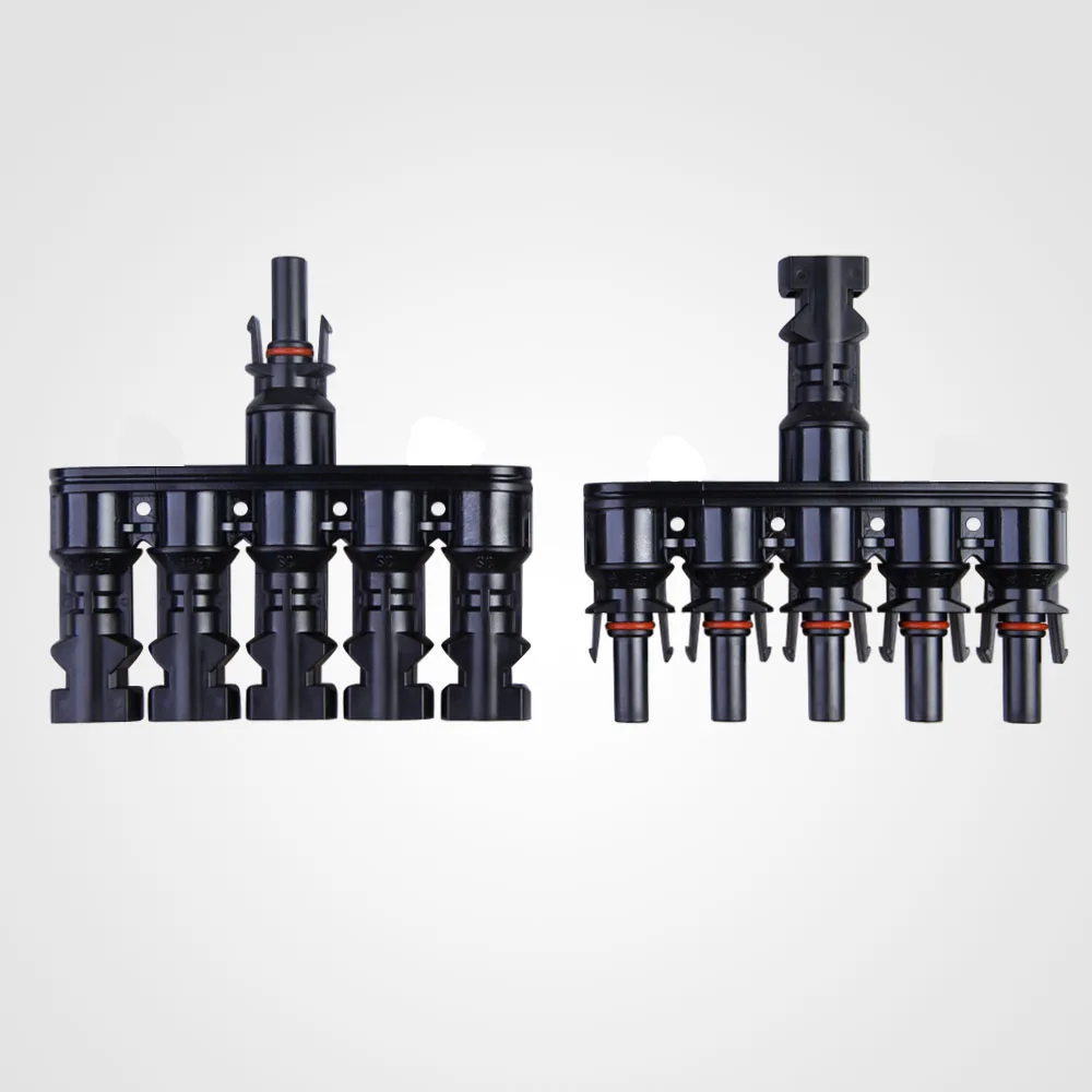High Quality Solar Panel MC4 5 to 1 T Branch Connectors Cable Coupler Combiner battery terminal Connector Conectores Electricos