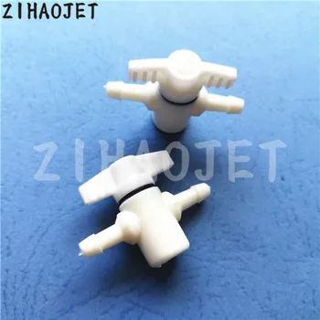 

8pcs/lot two ways manual cleaning valve for Plotter Flora Mimaki Roland Infinity Phaeton Xuli ink valve white color