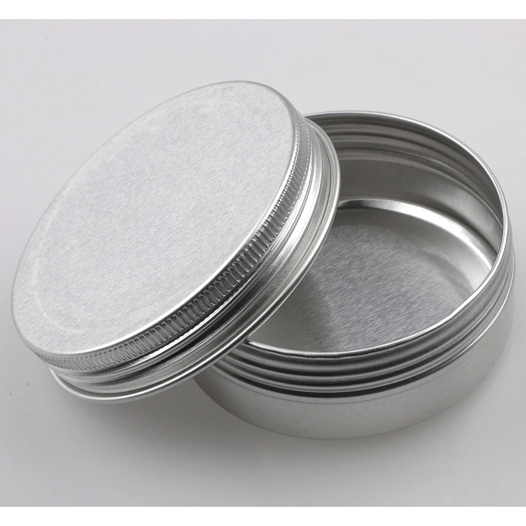 Lots 24 Aluminum Round Screw Lid Cosmetic Lip Balm Tins Container Case 10g