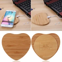 Портативный Qi Беспроводной Зарядное устройство зарядки тонкий древесины площадку для Apple iPhone 7 8 плюс 6 X для samsung S7 S9 смартфон Беспроводной Зарядное устройство