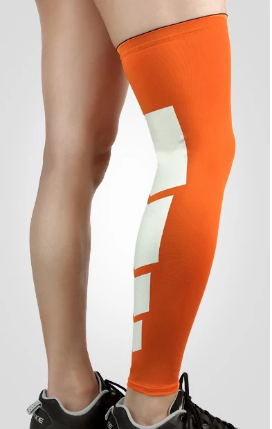 Женские/мужские гетры для велоспорта, противоскользящие спортивные наколенники, впитывающие пот наколенники для баскетбола и футбола - Цвет: Оранжевый