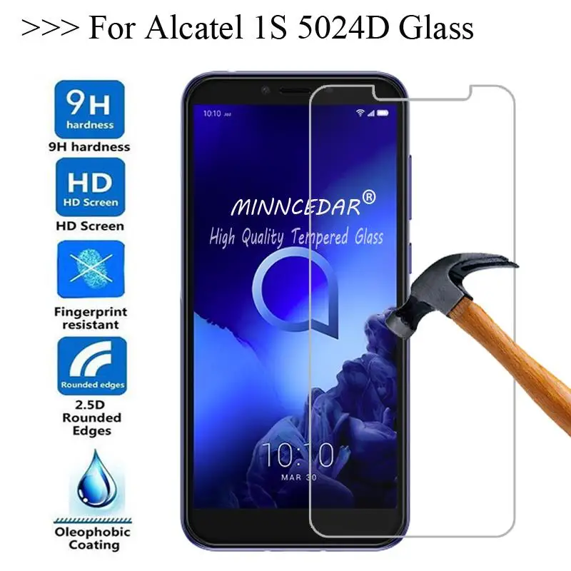 

Alcatel 1S 2019 5024D Tempered Glass for Alcatel 1S 2019 5024 5024Y 5024K 1 S Protective Film Screen Protector Cover Case Phone