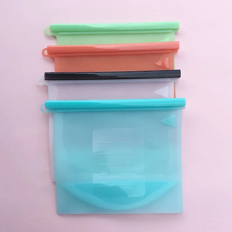 

Reusable Silicone Vacuum Seal Food Fresh Bag Fruit Meat Milk Storage Containers Refrigerator Kitchen Food Sealing Storage Bag