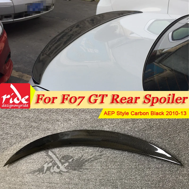 

Fits For BMW F07 GT rear trunk Spoiler wing True Carbon Fiber P Style 5-Series 535i 550i 535iGT 550GT Spoiler rear wing 2010-13