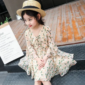 

summer flower girls dresses chiffon 2018 dresses for girls 7 years meisjes jurk cute kids clothes