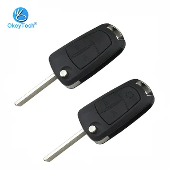 

OkeyTech 2/3 Button Flip Folding Car Key Shell Auto Cover Case Switchblade Fob Z Logo Grove for Opel Astra H Corsa Vectra Zafira