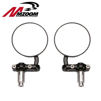 

Mzoom MOTORCYCLE BIKE 3" ROUND 7/8" HANDLE BAR END MIRRORS REARVIEW SIDE MIRROR