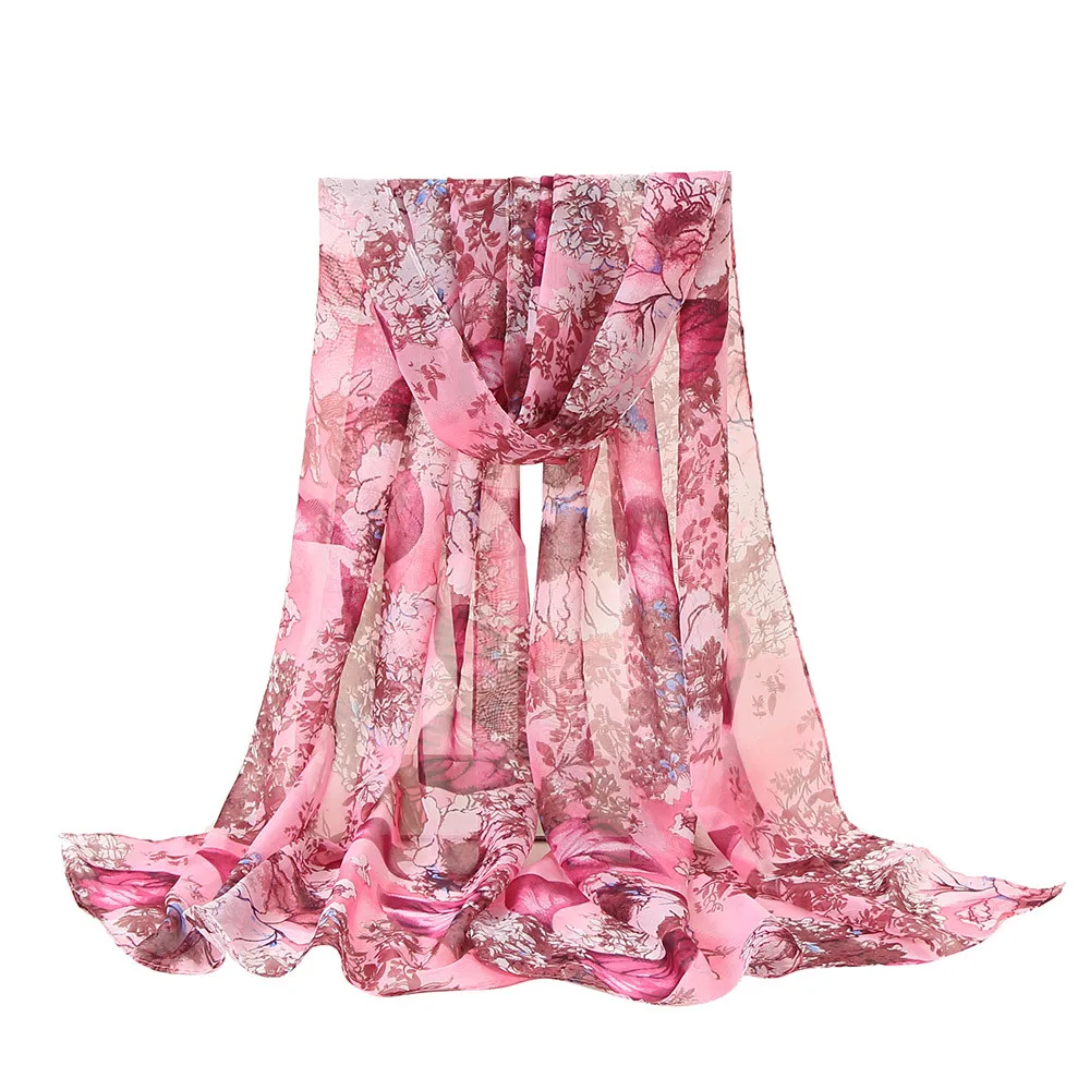 Женский шарф с принтом в виде цветов Элегантный Повседневный Модный цветочный принт длинный шарф роскошный брендовый шарф Moda Mujer#10