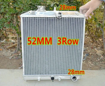 

3 ROW 52MM Aluminum Radiator for HONDA CIVIC EG EK/DEL SOL/INTEGRA D15/D16 Manual 1992-2000 28MM IN/OUT PIPE 93 95 97 99